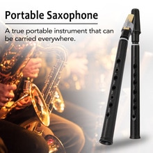 Mini Pocket Bb Saxophone Sax ABS with Alto Mouthpieces 2pcs Reed Carrying Bag Woodwind Instrument