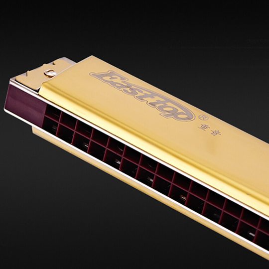 EASTTOP Octaaf Harmonica 28 Gaten Golden Professionele Wind Instrument Mond Orgel Beginners C Key OOST TOP Muziekinstrument