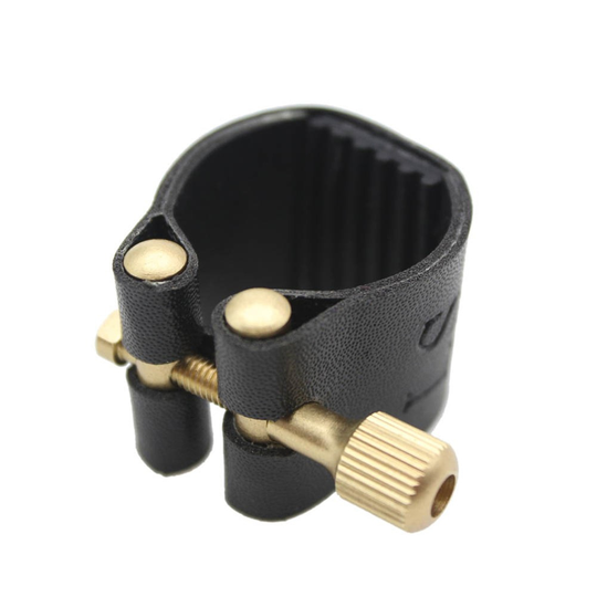 1Pc Kunstmatige Lederen Alto Sax Ligaturen Fastener Voor Altsax Saxofoon Rubber Mondstuk Kunstmatige Leather Sax Onderdelen