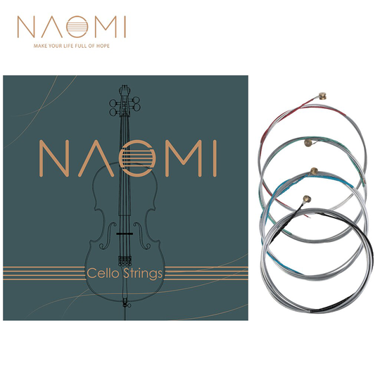 Naomi 4 Stk/set Cello Snaren 4/4 3/4 1/2 1/4 1/8 Cello Snaren C G D & A Snaren Rvs core Al-Mg Kronkelende Cello Snaren