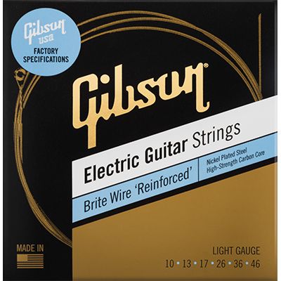Brite Wire 'Reinforced' Electric Guitar Strings, Light Gauge 10-46