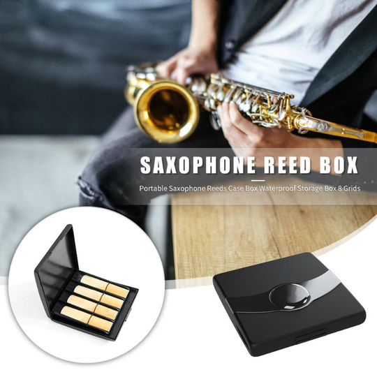 Solo Duurzaam Saxofoon Rieten Case 8 Stuks Riet Capaciteit Opbergdoos Draagbare Muziekinstrument Onderdelen Accessoires 125x94x21mm