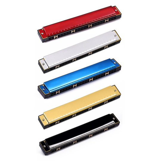 24-Hole Professionele Harmonica Voor Beginners, Diatonische Dubbele Tremolo Harmonica Voor Volwassenen Muziek Student Leraar