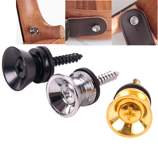 2 Stks/set Guitar Strap Lock Vergrendeling Pinnen Pin Metal End Band Knop Voor Akoestische Klassieke Basgitaar Ukulele Gitaar Accessoires