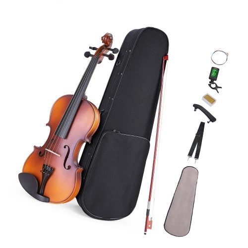 Matte Acoustic 4/4 Violine mit Tragetasche Schulterstütze Stimmbänder Rosin