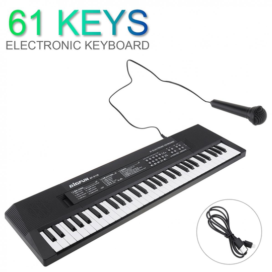 61 Toetsen Elektronische Keyboard Piano Digitale Muziek Key Board Met Microfoon Kinderen Muzikale Verlichting