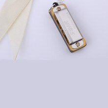 35X13X11Mm Swan Mini Harmonica Sleutelhanger 4 Gaten 8 Tone Draagbare Kleine Mondharmonica Zilver Mini harmonica Muziekinstrument