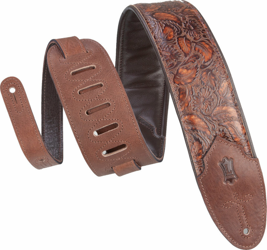 Levys M4WP Ledergurte für Gitarren Geranium Whiskey