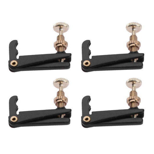 4 Stuks 4/4-3/4 Plated Ijzer Viool Fijnstemmers Spinner Richter Snaren Haken Voor Viool Muziekinstrument