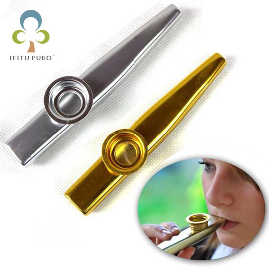 2 Stk/partij Metalen Kazoo Harmonica Mond Fluit Kid Volwassen Muziekinstrument Beste Cadeau Voor Kerst Party Gyh