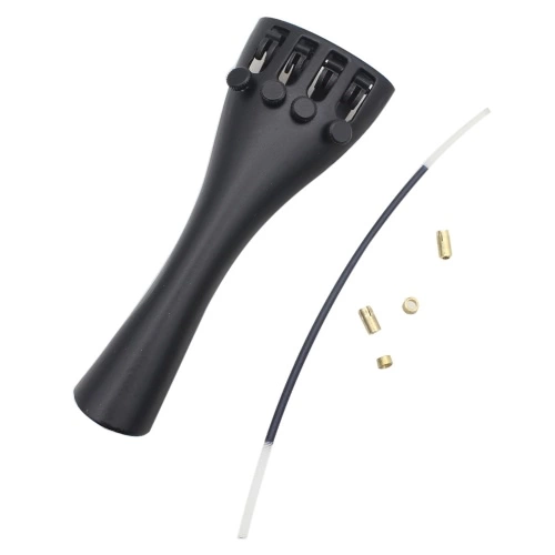 3/4 4/4 Violine Geige Tailpiece Hill-Stil mit 1pcs Tailgut Tailcord 4 feine Tuners Aluminiumlegierung dauerhaft starke