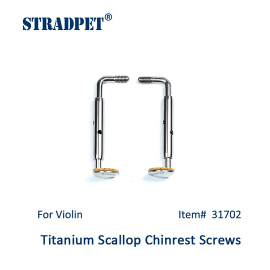 STRADPET Titanium SCHULP Chinrest Schroeven voor Viool of Altviool in Titanium Heldere, Chinrest Klemmen, Chinrest Beugels