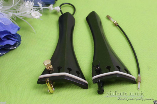 2 stuks 4/4 viool staartstuk ebbenhout Bot Inlay Fijne Tuner Hill Type Viool Deel