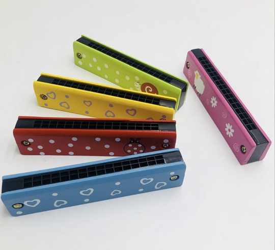 Kids Houten Harmonica Cartoon Speelgoed Muziek Muziekinstrumenten Kind Kinderen Spelen