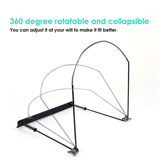 Harmonica Holder 10 Holes Black Beginner Portable Simple Harmonica Neck Holder Adjustable Mouth Organ Stand Harp Rack Metal