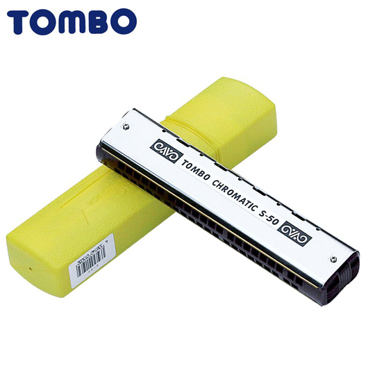 Tombo NO.S-50 S50 Chromatische Enkele Harmonica 44 Gaten Blues Harp Key C Mondharmonica Brass Riet Hars Muziekinstrument