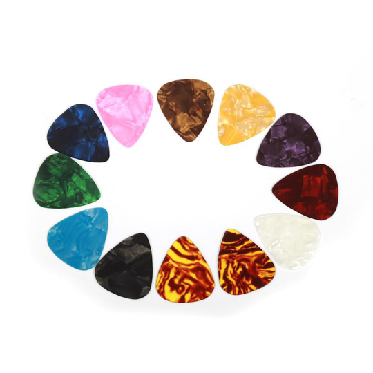 100 Stuks Plectrums Custom Akoestische Gitaar Ukulele Elektrische Gitaar Celluloid Plectrums Mix Dikte