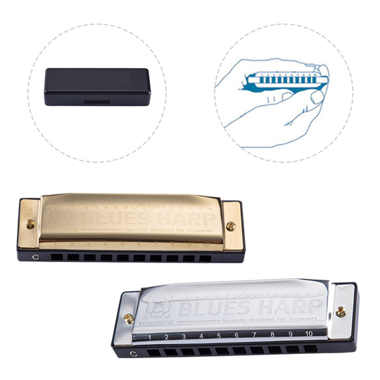 10-Holes Harp Diatonische Blues Harmonica C Key Harmonica voor Kinderen Volwassenen Diatonische Beginners Te Leren Instrument Accessoires