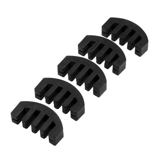 5Pcs Professionele Viool Gebruik Zwart 5-Prong Rubber 4/4- 3/4 Viool Geluiddempers Fiddle Praktijk Dempt Voor viool Accessoires