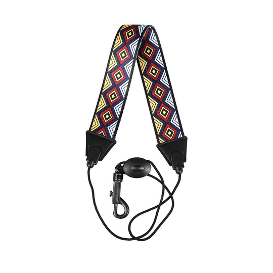 Verstelbare Saxofoon Riem Ruit Patroon Neck Sling Voor Alto Tenor Klarinet Met Haak Sluiting Muzikale Houtblazers Onderdelen Accessoires