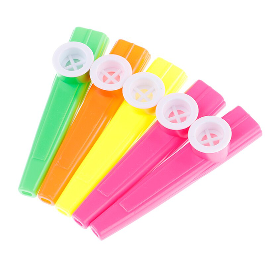 Plastic Kazoo Harmonica Mond Fluit Kids Kinderen Party Kid Muziekinstrument Speelgoed Willekeurige Kleur 5 Stks/partij