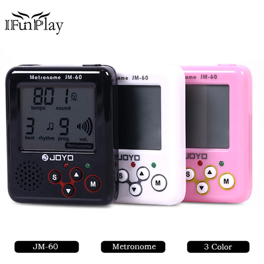 JOYO JM-60 Clip-on Digitale LCD Mini Metronoom Kleine Size Real Stem Luid Geluid Metronomo voor Gitaar Piano Onderdelen accessoires