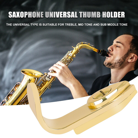 1Pcs Universele Saxofoon Duimsteun Haak Metalen Messing Vinger Kussen Ondersteuning Voor Houtblazers Instrument Ondersteuning Houtblazers Accessoires