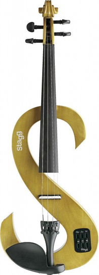 Stagg E-Violine EVN 4/4 H Farbe Honig incl. Etui, Bogen, Kopfhörer, ...