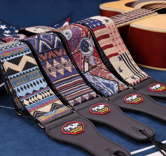 Bohemian Nationale Stijl Verstelbare Gitaar Schouder Riem Voor Akoestische/Elektrische Gitaar Bas Gitaar Onderdelen Accessoires