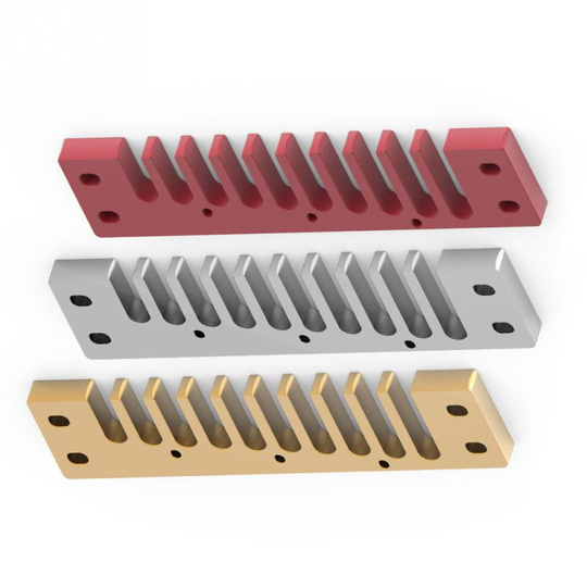 3 Kleuren Aluminium 10 Gaten Kam Harmonica Deel Voor Hohner Marine Band Crossover Deluxe Professionele Harmonica Kam