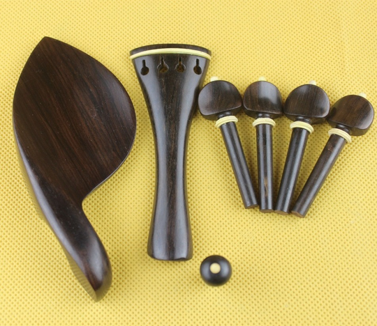 Hoge klasse 4/4 ongeverfde ebbenhout Luthier viool onderdelen full size, viool accessoires