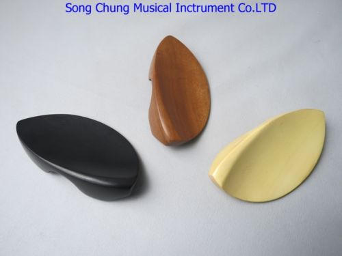 3 stks ongelijksoortige materiaal viool Chin rest 4/4 (Buxus + Jujube + Ebbenhout)