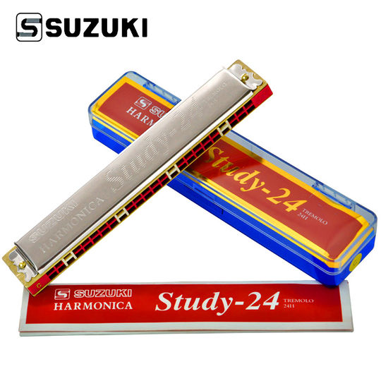 SUZUKI Winner-24/W-24 24-hole Tremolo Harmonica Sleutel van C Beginner Spelen-3 OCTAAF