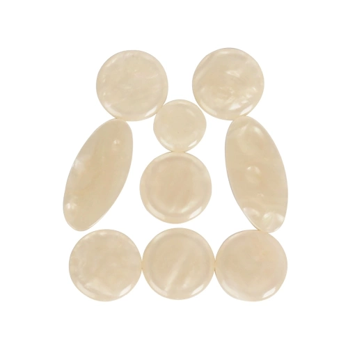 9pcs White Perlmutt Shell Key Button Inlays für Tenor / Alt / Sopran Sax Saxophon