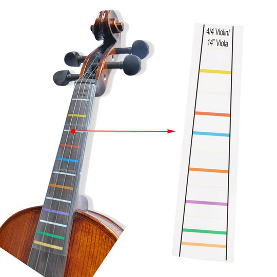 4/4 Viool Toets Sticker Grafiek Fretboard Opmerking Tape Vinger Gids Fiddle Grafiek Marker Stickers Voor Beginner Leren