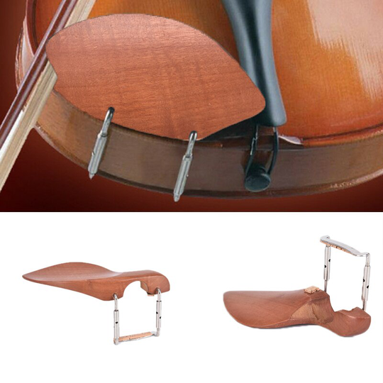 Dark Jujube Hout Viool Chin Rusten Met Naaldhout Strip Beugel 4/4 Viool Onderdelen Accessoires