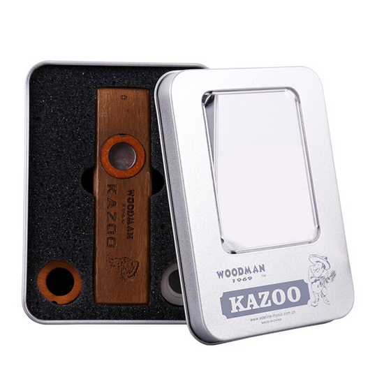 Houten Kazoo Houten Harmonica Voor Kinderen Volwassenen Muziekinstrument Ukulele Gitaar Partner Begeleiding Met Metalen Doos Voor Muziek