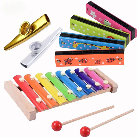 Puzzel Vroege Onderwijs Muziekinstrument Speelgoed Kinderen Harmonica Xylofoon Metalen Percussie Kazudi Lxx