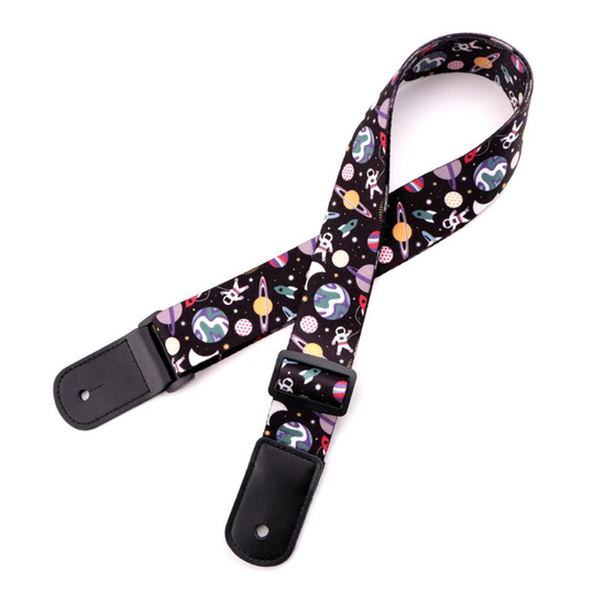 Mooie Ukulele Band Polyester Aerospace Patroon Band Gitaar Bandjes 38 Mm * 1.4 M Voor Kinderen