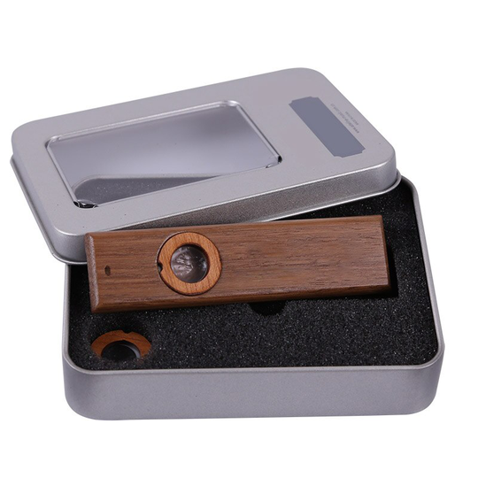 Houten Kazoo Muziekinstrument Ukulele Gitaar Partner Hout Harmonica Met Metalen Doos Voor Muziek Minnaar Volwassen Kids Kazoo