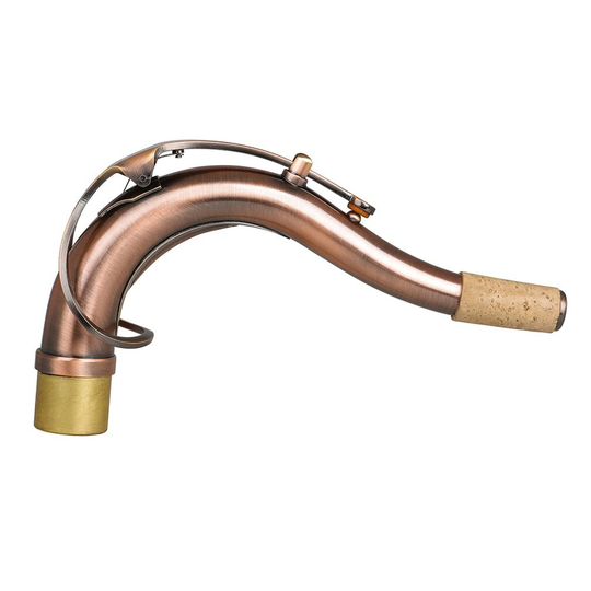 B85 Antieke Gelakt Messing Materiaal Tenor Glad Saxofoon Gebogen Hals Hand Gepolijst Duurzaam Saxofoon Gebogen Hals
