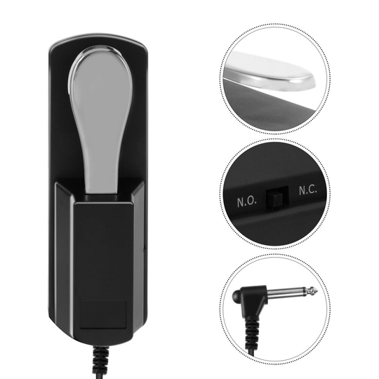Professionele Sustainpedaal Voor Keyboard Digitale Piano Voet Demper Pedaal (Zwart)