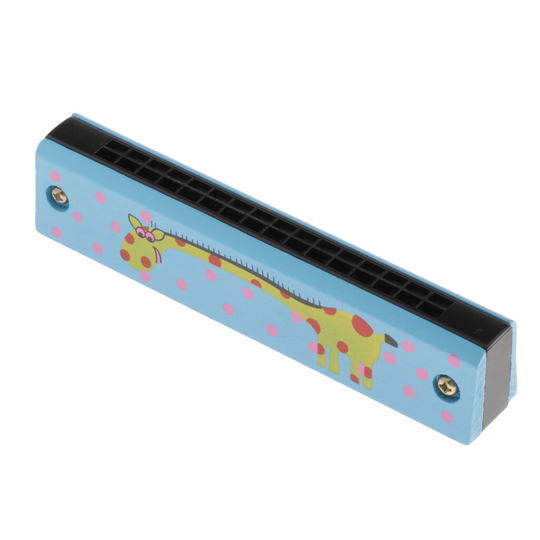 Houten Harmonica Dubbele Rij 16-Gat Mond Orgel Learning Baby Speelgoed Giraffe