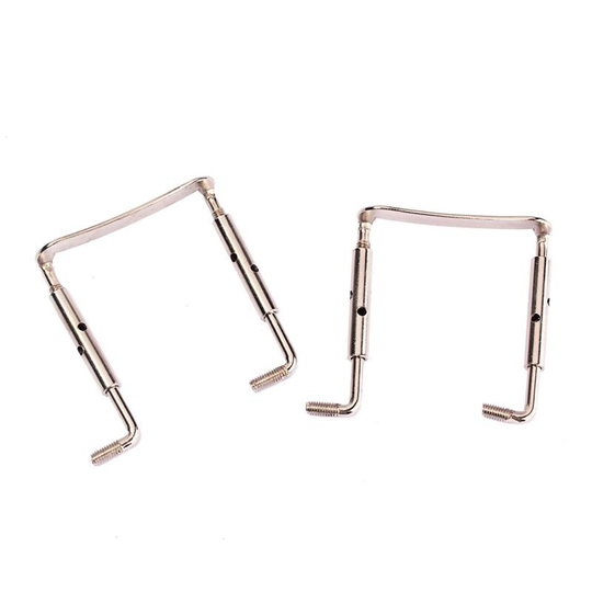 2 Stuks Chrome Plated Viool Chinrest Chin Rest Klem Schroef Duurzaam Chinrest Vervangende Onderdelen