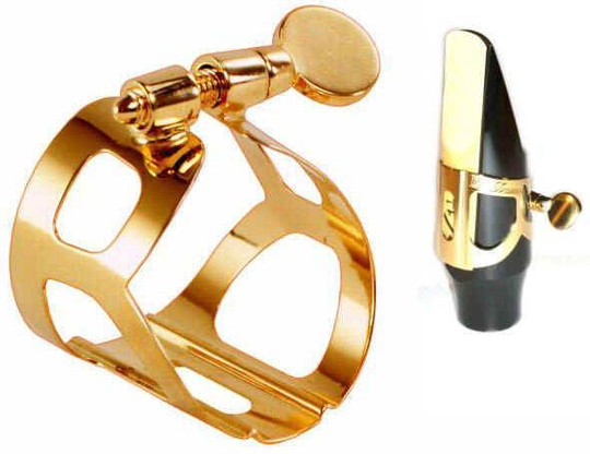 BG L10 Blattschraube / Ligature L-10 Altsaxophon Goldlack incl. Kapsel