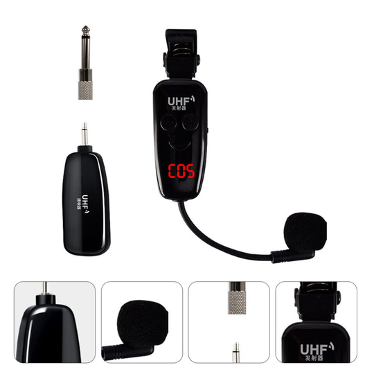 1 Set Draadloze Instrument Microfoon Clip-On Instrument Saxofoon Microfoon