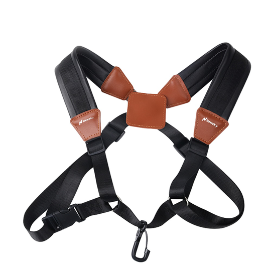 MoonEmbassy Verstelbare Saxofoon Strap Dubbele Schouderriem met Metalen Haak voor Kinderen Beginner Sax Accessoires