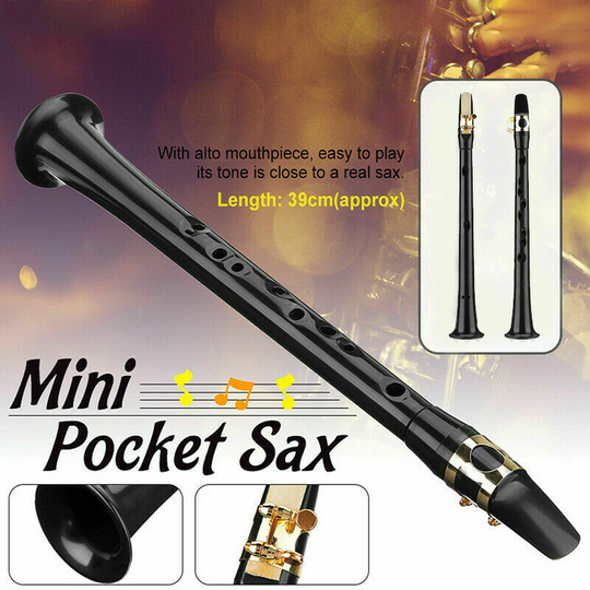Draagbare Mini Pocket Saxofoon Little Sax Alto Mondstuk Eenvoudige Muziekinstrument