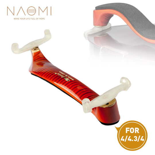 Naomi Viool Schoudersteun 3/4 4/4 Verstelbare Maple Houten Viool Schoudersteun Prachtige Vlam Patroon