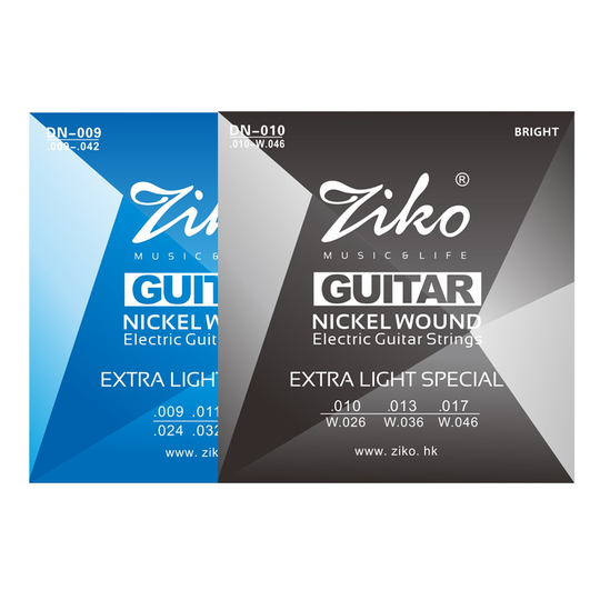 ZIKO DN Serie Elektrische Gitaar Snaren Extra Licht 009-042 En 010-046 Inch Nikkel Wond Hexangon Legering core